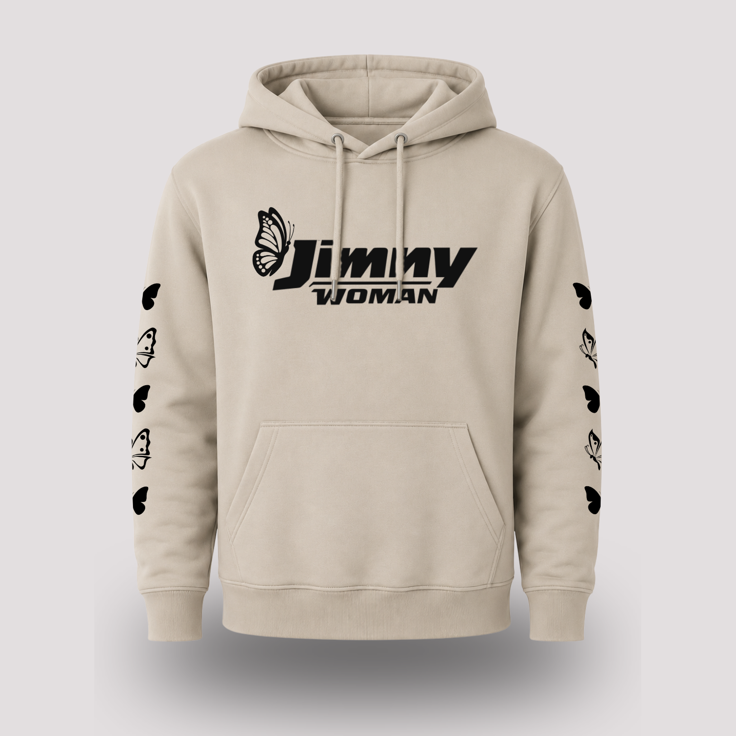 Jimny Woman Butterfly Hoodie — Hand Screen-Printed in South Africa