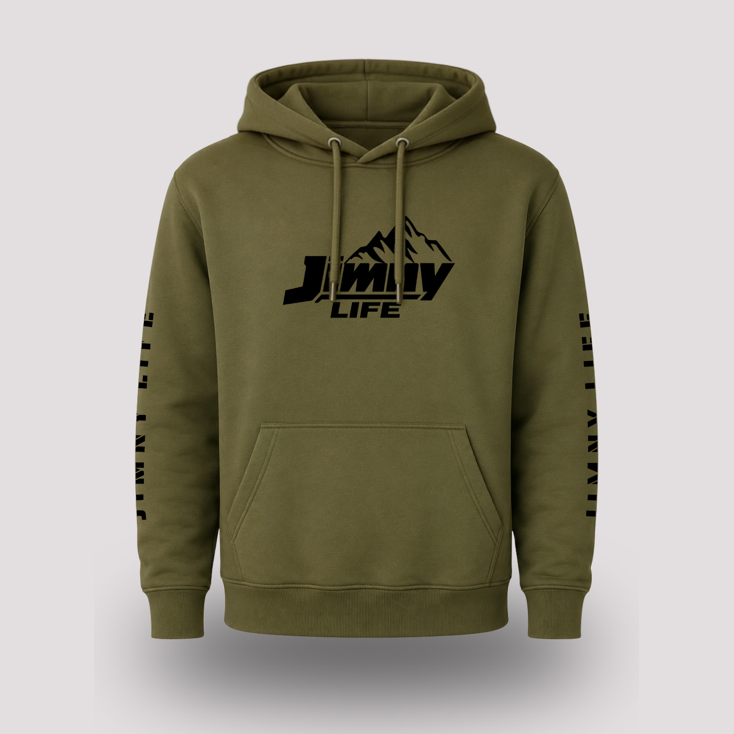 Jimny Life Mountain Hoodie — Hand Screen-Printed Adventure Hoodie