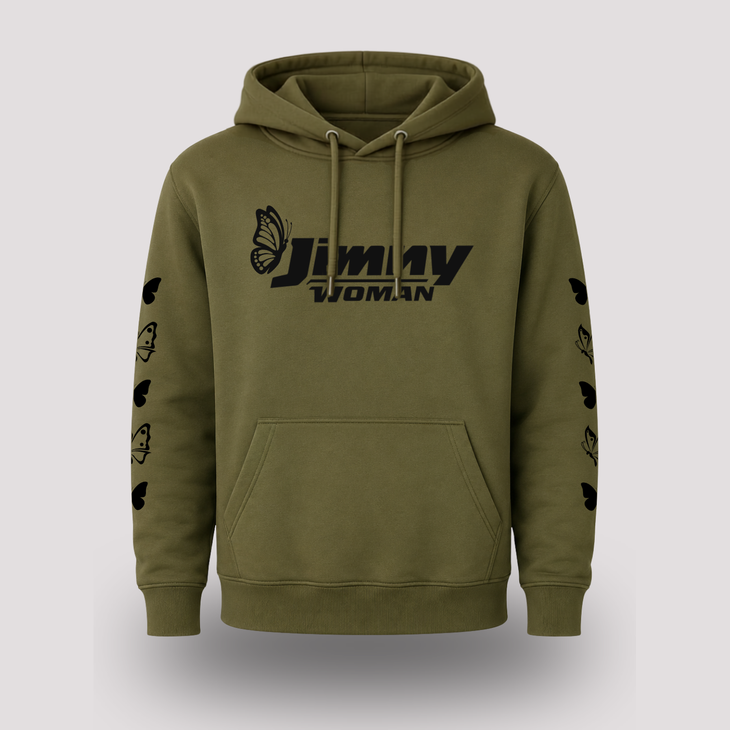 Jimny Woman Butterfly Hoodie — Hand Screen-Printed in South Africa
